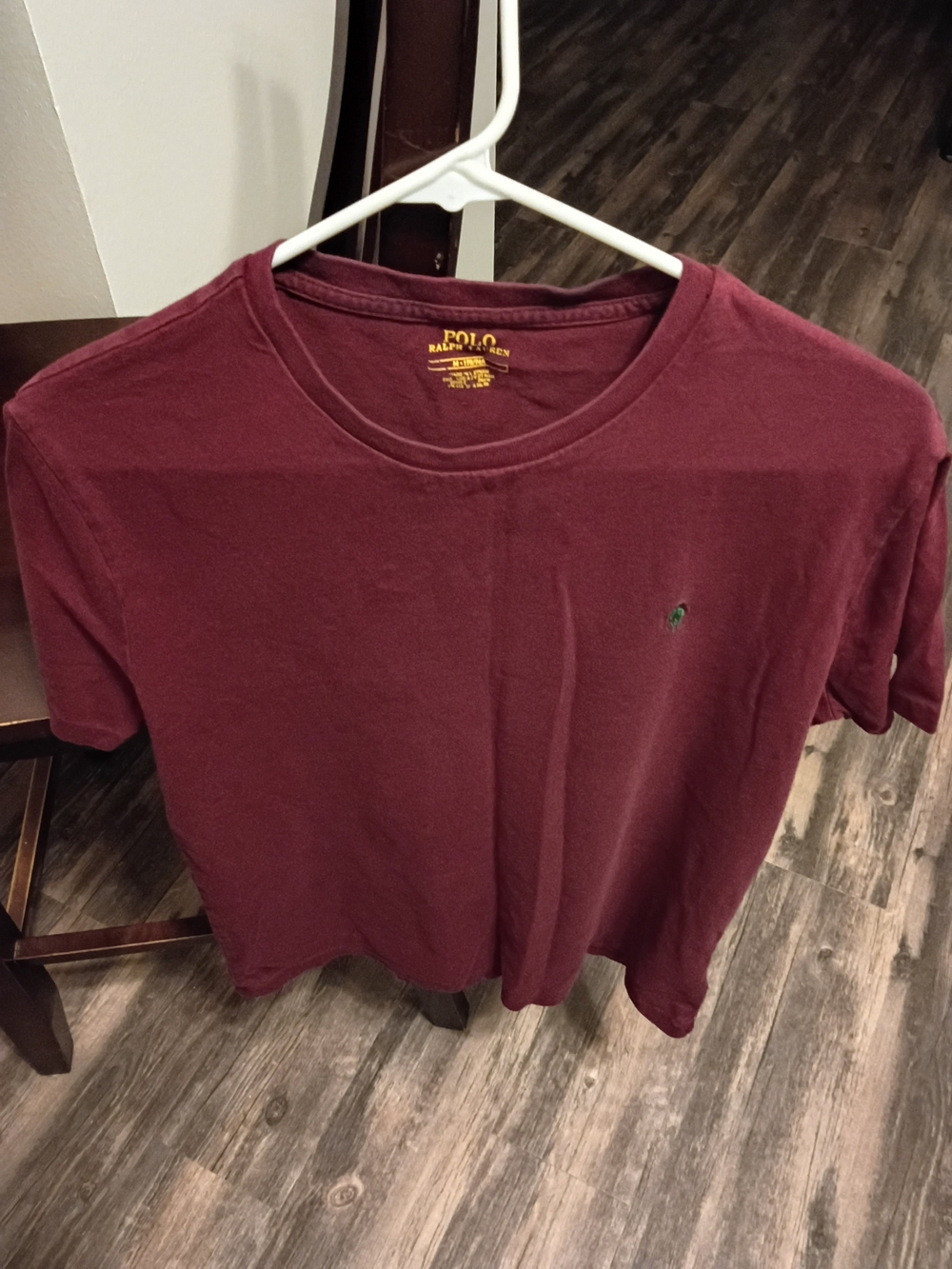 Polo by Ralph Lauren Men's Burgundy Crew Neck T-Shirt